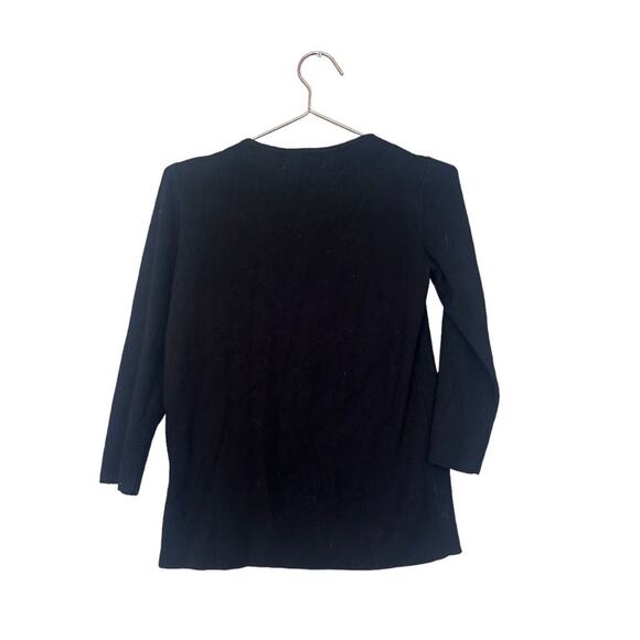 Philosophy Black Peekaboo Long Sleeve Sweater - Size Small - Picture 3 of 6